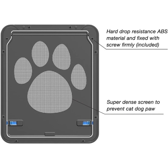 PETLESO Dog Door for Screen Door, PetAutomaticLock Dog Door for Screen Dog Door - Picture 6 of 7